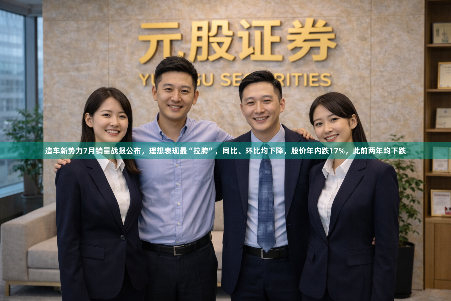 造车新势力7月销量战报公布，理想表现最“拉胯”，同比、环比均下降，股价年内跌17%，此前两年均下跌