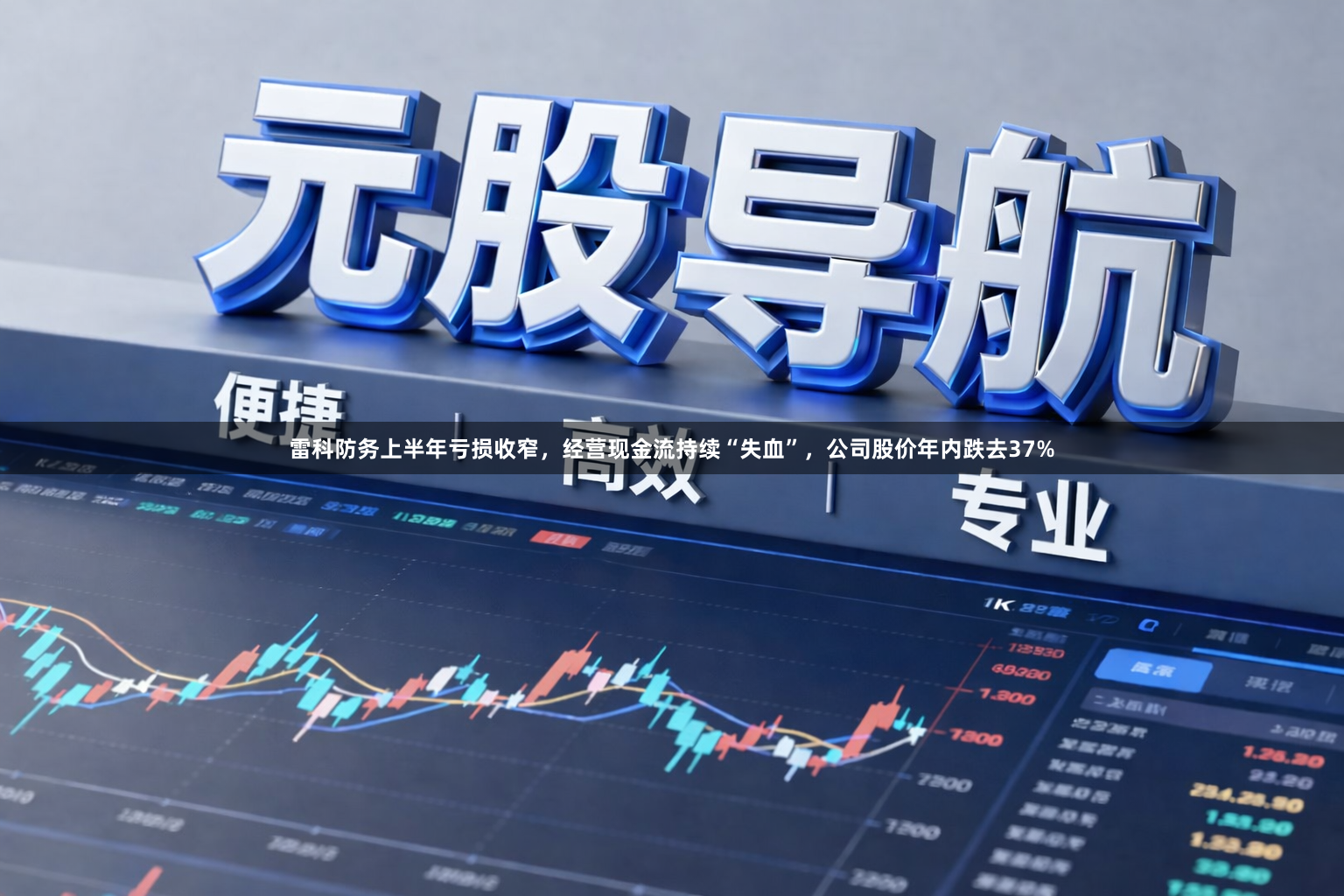 雷科防务上半年亏损收窄，经营现金流持续“失血”，公司股价年内跌去37%
